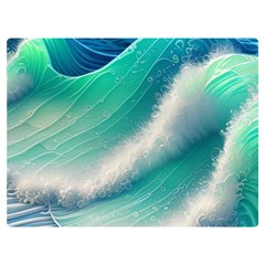 Beautiful Abstract Pastel Ocean Waves Premium Plush Fleece Blanket (extra Small)