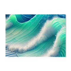 Beautiful Abstract Pastel Ocean Waves Crystal Sticker (a4)