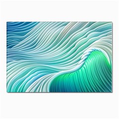 Pastel Abstract Waves Pattern Postcards 5  X 7  (pkg Of 10) by GardenOfOphir