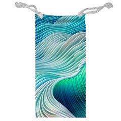 Pastel Abstract Waves Pattern Jewelry Bag by GardenOfOphir