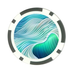 Pastel Abstract Waves Pattern Poker Chip Card Guard by GardenOfOphir