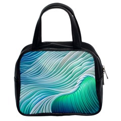 Pastel Abstract Waves Pattern Classic Handbag (two Sides) by GardenOfOphir