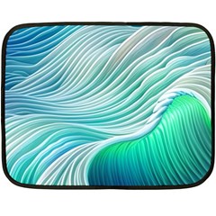 Pastel Abstract Waves Pattern One Side Fleece Blanket (mini) by GardenOfOphir