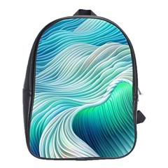 Pastel Abstract Waves Pattern School Bag (large) by GardenOfOphir