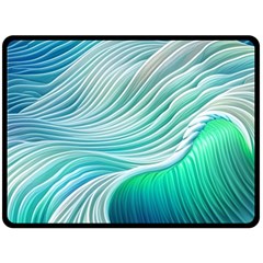 Pastel Abstract Waves Pattern One Side Fleece Blanket (large) by GardenOfOphir