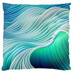 Pastel Abstract Waves Pattern Large Cushion Case (two Sides) by GardenOfOphir