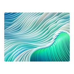 Pastel Abstract Waves Pattern Premium Plush Fleece Blanket (mini) by GardenOfOphir