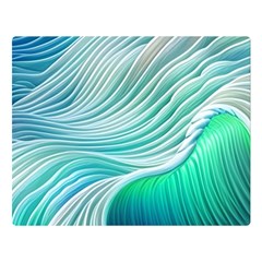 Pastel Abstract Waves Pattern Premium Plush Fleece Blanket (large) by GardenOfOphir