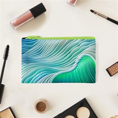 Pastel Abstract Waves Pattern Cosmetic Bag (xs) by GardenOfOphir