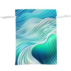 Pastel Abstract Waves Pattern Lightweight Drawstring Pouch (xl) by GardenOfOphir