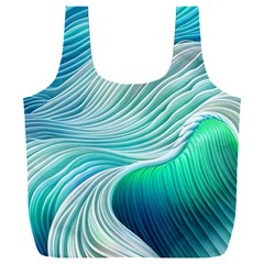 Pastel Abstract Waves Pattern Full Print Recycle Bag (xxl) by GardenOfOphir