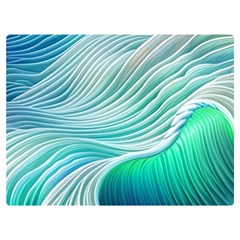 Pastel Abstract Waves Pattern Premium Plush Fleece Blanket (extra Small)