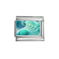 Pink Sky Blue Ocean Waves Italian Charm (9mm) by GardenOfOphir