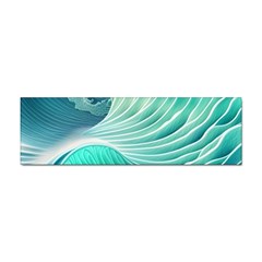 Pink Sky Blue Ocean Waves Sticker (bumper) by GardenOfOphir