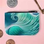 Pink Sky Blue Ocean Waves Mini Coin Purse Back