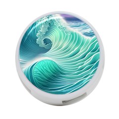 Pink Sky Blue Ocean Waves 4-port Usb Hub (two Sides) by GardenOfOphir