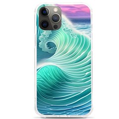 Pink Sky Blue Ocean Waves Iphone 12 Pro Max Tpu Uv Print Case