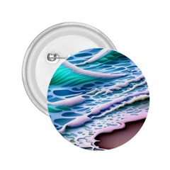 Shore Blue Ocean Waves 2 25  Buttons by GardenOfOphir