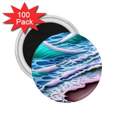 Shore Blue Ocean Waves 2 25  Magnets (100 Pack)  by GardenOfOphir