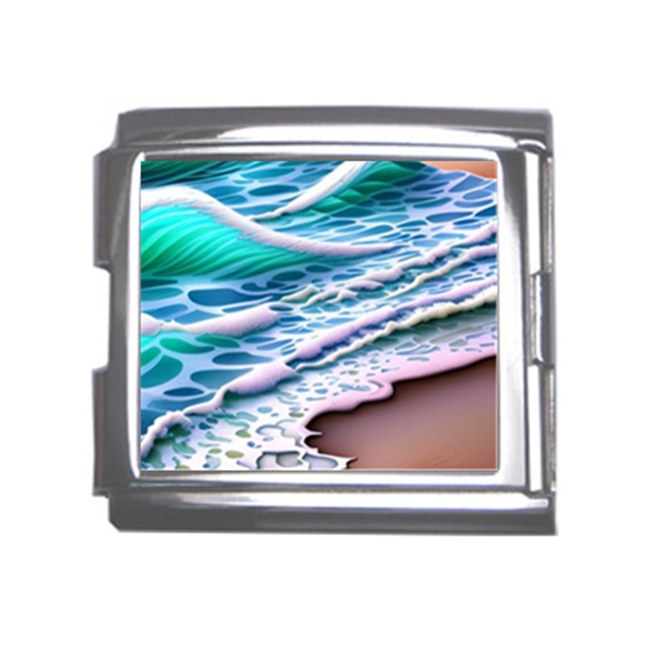 Shore Blue Ocean Waves Mega Link Italian Charm (18mm)