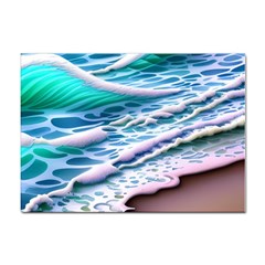 Shore Blue Ocean Waves Sticker A4 (10 Pack) by GardenOfOphir