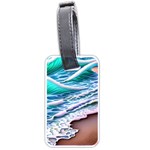 Shore Blue Ocean Waves Luggage Tag (one side) Front