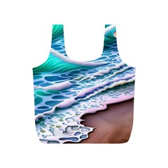 Shore Blue Ocean Waves Full Print Recycle Bag (s) by GardenOfOphir