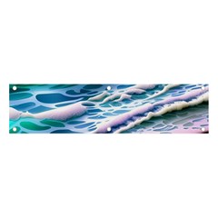 Shore Blue Ocean Waves Banner And Sign 4  X 1  by GardenOfOphir