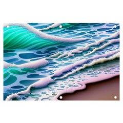 Shore Blue Ocean Waves Banner And Sign 6  X 4  by GardenOfOphir