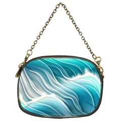 Pastel Blue Ocean Waves Iii Chain Purse (one Side) by GardenOfOphir