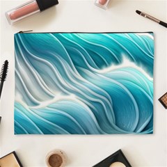 Pastel Blue Ocean Waves Iii Cosmetic Bag (xl) by GardenOfOphir