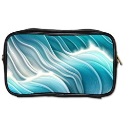 Pastel Blue Ocean Waves Iii Toiletries Bag (two Sides) by GardenOfOphir