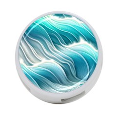 Pastel Blue Ocean Waves Iii 4-port Usb Hub (two Sides) by GardenOfOphir