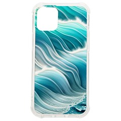 Pastel Blue Ocean Waves Iii Iphone 12 Mini Tpu Uv Print Case	