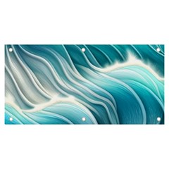 Pastel Blue Ocean Waves Iii Banner And Sign 6  X 3  by GardenOfOphir