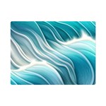 Pastel Blue Ocean Waves Iii One Side Premium Plush Fleece Blanket (Mini) 35 x27  Blanket Front