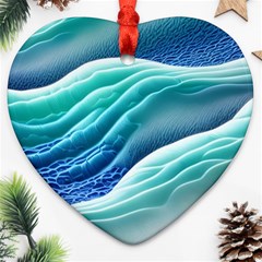 Pastel Beach Wave I Ornament (heart)