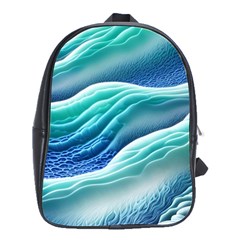 Pastel Beach Wave I School Bag (large) by GardenOfOphir