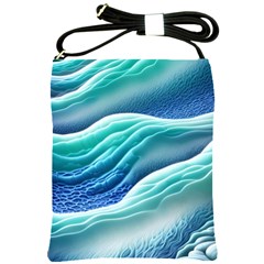 Pastel Beach Wave I Shoulder Sling Bag by GardenOfOphir