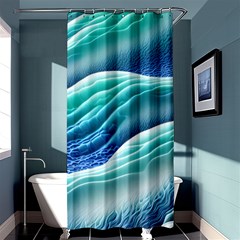 Pastel Beach Wave I Shower Curtain 36  X 72  (stall)  by GardenOfOphir