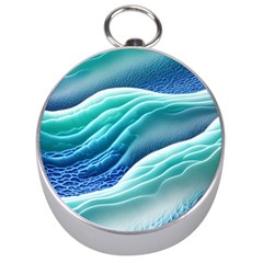 Pastel Beach Wave I Silver Compasses by GardenOfOphir