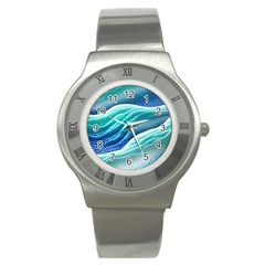 Pastel Beach Wave I Stainless Steel Watch by GardenOfOphir