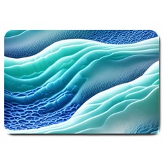 Pastel Beach Wave I Large Doormat by GardenOfOphir