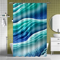 Pastel Beach Wave I Shower Curtain 48  X 72  (small)  by GardenOfOphir