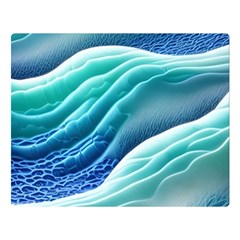 Pastel Beach Wave I Premium Plush Fleece Blanket (large) by GardenOfOphir