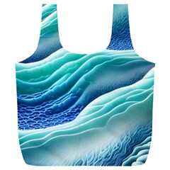 Pastel Beach Wave I Full Print Recycle Bag (xxxl) by GardenOfOphir