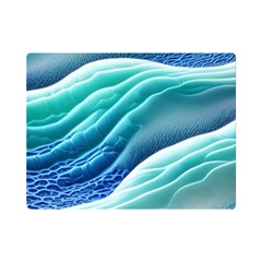 Pastel Beach Wave I One Side Premium Plush Fleece Blanket (mini)