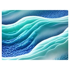 Pastel Beach Wave I One Side Premium Plush Fleece Blanket (extra Small)