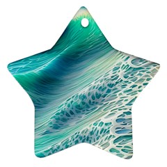 Pastel Beach Wave Ornament (star)