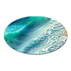 Pastel Beach Wave Oval Magnet by GardenOfOphir